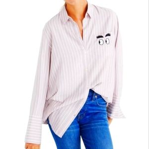 Madewell Embroidered Bristol Button Down Shirt Size XL